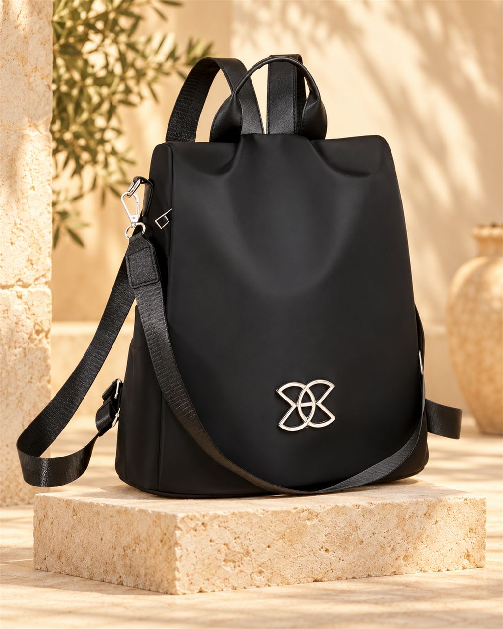 Mochila Antirrobo con Cremallera Trasera — Negro | Viltura